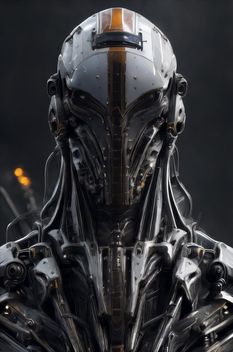 12694-3674492926-NOUSR, a fine art painting of a beautiful mechanical 1 cyborg, in the style of boston dynamics robot, biomechanical, mshn robot,.png